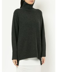 dunkelgrauer Strick Oversize Pullover von Joseph