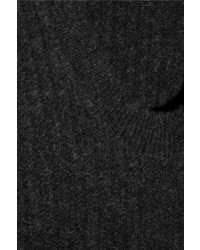 dunkelgrauer Strick Oversize Pullover