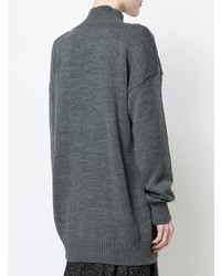 dunkelgrauer Strick Oversize Pullover von Patbo