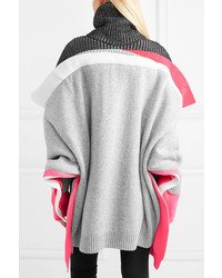 dunkelgrauer Strick Oversize Pullover von Balenciaga