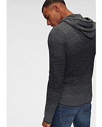 dunkelgrauer Strick Pullover mit einem Kapuze von edc by Esprit