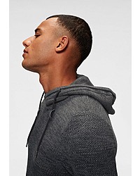 dunkelgrauer Strick Pullover mit einem Kapuze von edc by Esprit