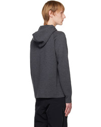 dunkelgrauer Strick Pullover mit einem Kapuze von Norse Projects ARKTISK