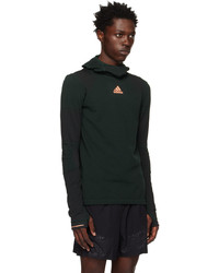 dunkelgrauer Strick Pullover mit einem Kapuze von adidas Originals