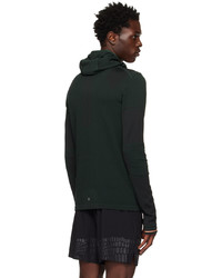 dunkelgrauer Strick Pullover mit einem Kapuze von adidas Originals