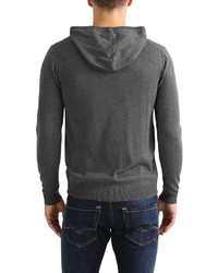 dunkelgrauer Strick Pullover mit einem Kapuze von INDICODE