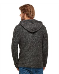 dunkelgrauer Strick Pullover mit einem Kapuze von Joe Browns