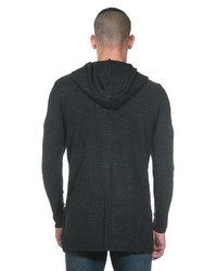 dunkelgrauer Strick Pullover mit einem Kapuze von MADMEXT