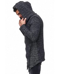 dunkelgrauer Strick Pullover mit einem Kapuze von Redbridge