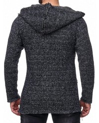 dunkelgrauer Strick Pullover mit einem Kapuze von Redbridge