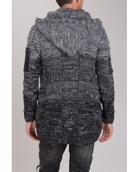 dunkelgrauer Strick Pullover mit einem Kapuze von Redbridge