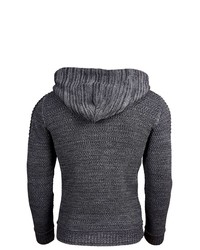 dunkelgrauer Strick Pullover mit einem Kapuze von RUSTY NEAL