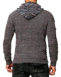 dunkelgrauer Strick Pullover mit einem Kapuze von RUSTY NEAL