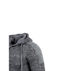 dunkelgrauer Strick Pullover mit einem Kapuze von RUSTY NEAL