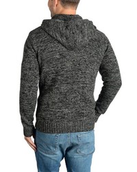 dunkelgrauer Strick Pullover mit einem Kapuze von Solid