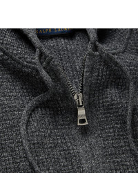 dunkelgrauer Strick Pullover mit einem Kapuze von Polo Ralph Lauren