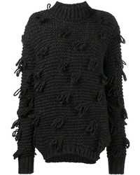 dunkelgrauer Strick Pullover von Simone Rocha