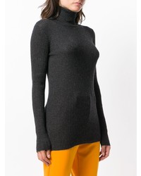 dunkelgrauer Strick Rollkragenpullover von Iris von Arnim