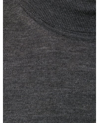 dunkelgrauer Strick Rollkragenpullover von Z Zegna