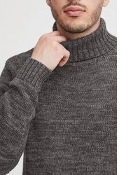 dunkelgrauer Strick Rollkragenpullover von Solid