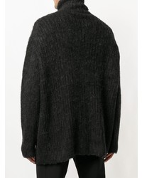 dunkelgrauer Strick Rollkragenpullover von Yohji Yamamoto