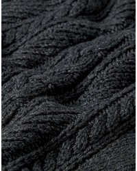 dunkelgrauer Strick Schal von Ted Baker