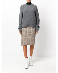 dunkelgrauer Strick Wollpullover von MSGM