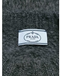 dunkelgrauer Strickpullover von Prada