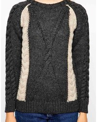 dunkelgrauer Strickpullover