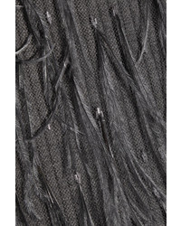 dunkelgrauer verzierter Wollpullover von Jason Wu