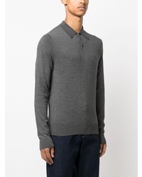 dunkelgrauer Wollpolo pullover von Lanvin