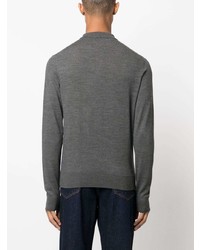 dunkelgrauer Wollpolo pullover von Lanvin