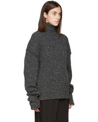 dunkelgrauer Wollrollkragenpullover von Damir Doma