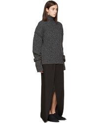 dunkelgrauer Wollrollkragenpullover von Damir Doma