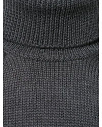 dunkelgrauer Wollrollkragenpullover von Roberto Collina