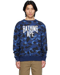 dunkelgraues bedrucktes Sweatshirt von BAPE