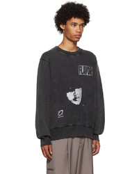 dunkelgraues bedrucktes Sweatshirt von Eytys