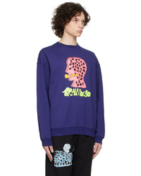 dunkelgraues bedrucktes Sweatshirt von Brain Dead