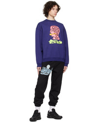 dunkelgraues bedrucktes Sweatshirt von Brain Dead