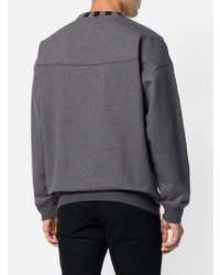 dunkelgraues bedrucktes Sweatshirt von Love Moschino