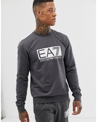 dunkelgraues bedrucktes Sweatshirt von EA7