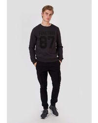 dunkelgraues bedrucktes Sweatshirt von Funky Buddha