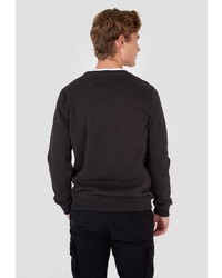 dunkelgraues bedrucktes Sweatshirt von Funky Buddha