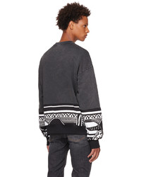 dunkelgraues bedrucktes Sweatshirt von Dolce & Gabbana