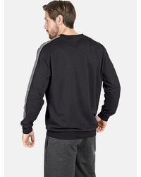 dunkelgraues bedrucktes Sweatshirt von Jan Vanderstorm
