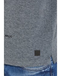 dunkelgraues bedrucktes Sweatshirt von khujo