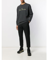 dunkelgraues bedrucktes Sweatshirt von Stone Island