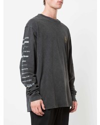 dunkelgraues bedrucktes Sweatshirt von Undercover