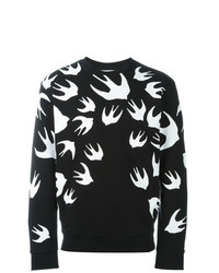 dunkelgraues bedrucktes Sweatshirt von McQ Alexander McQueen