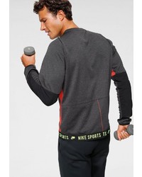 dunkelgraues bedrucktes Sweatshirt von Nike